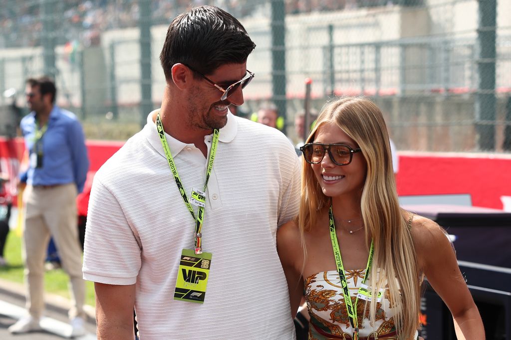 El portero y su esposa, en el GP de Bélgica de Formula 1 el pasado julio