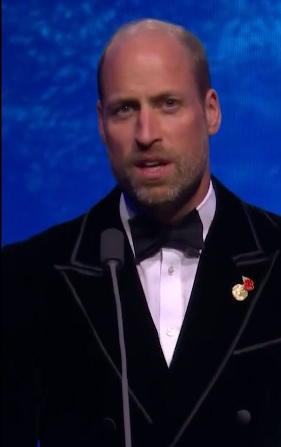 El príncipe Guillermo durante su discurso en los Premios Earthshot 2025 en Brasil