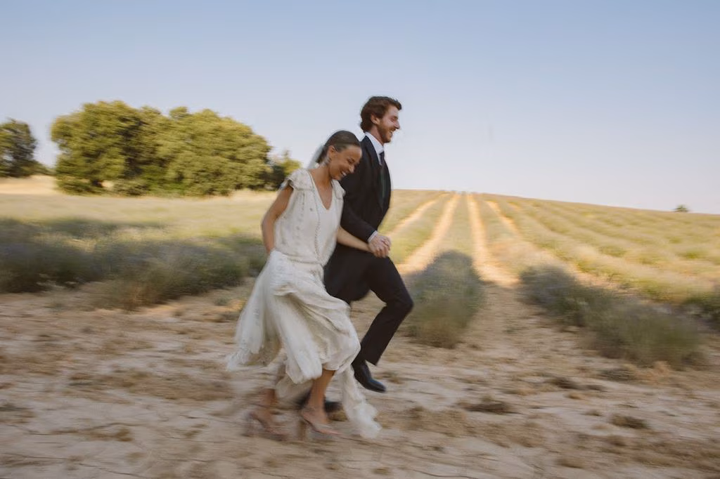 El vestido de novia de Alejandra, de Alejandra Valero, en su boda con Alejandro