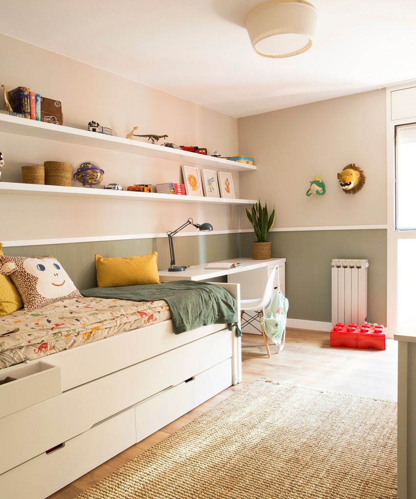 Dormitorio infantil con ricas texturas