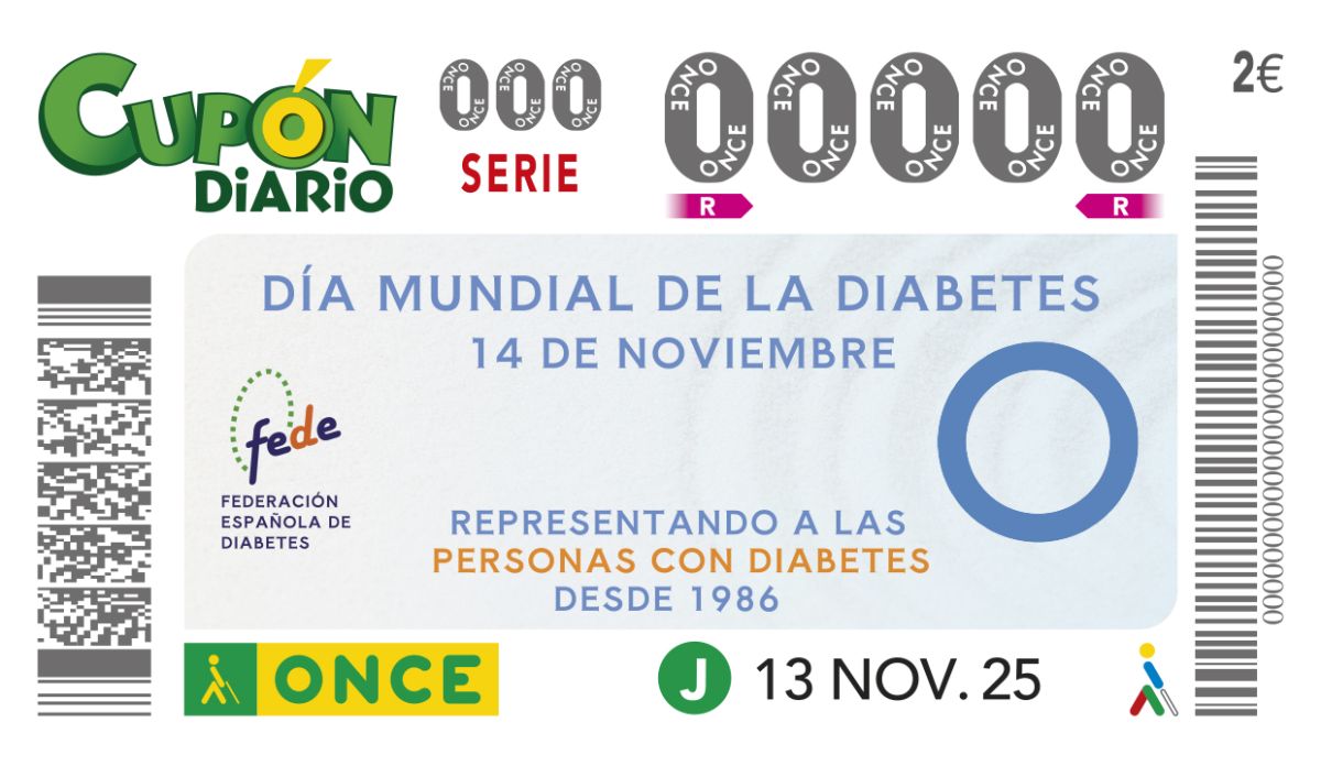El cupón de la ONCE difunde el Día Mundial de la Diabetes | Líder en Información Social