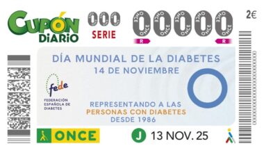 El cupón de la ONCE difunde el Día Mundial de la Diabetes | Líder en Información Social