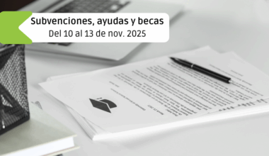 Subvenciones, ayudas y becas: Del 10 al 13 de noviembre 2025