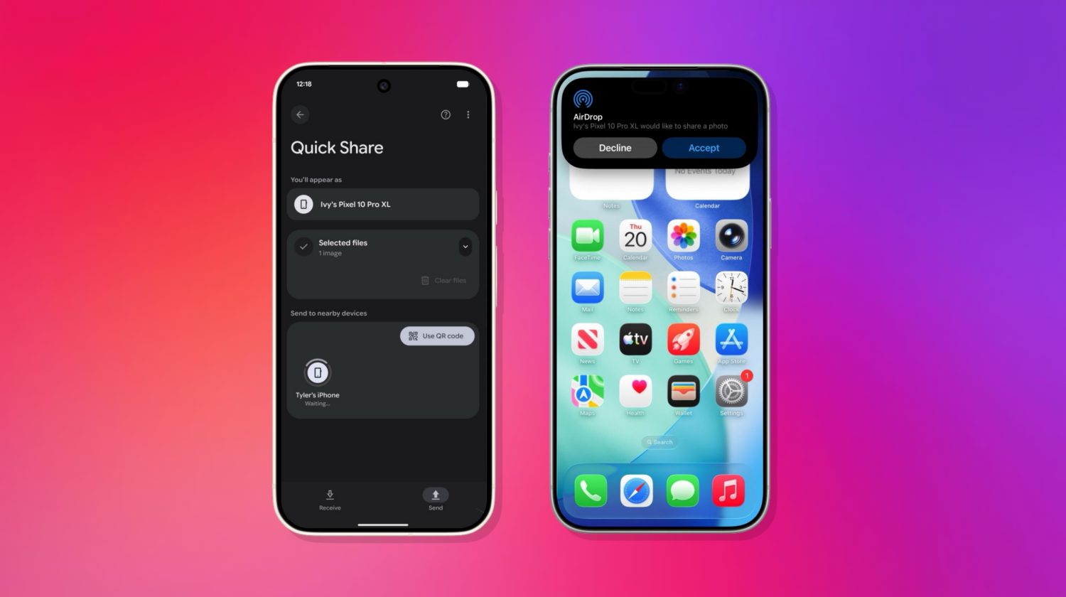 Así funciona el envío de archivos desde un Pixel 10 (Android) a un iPhone con AirDrop | Quick Share