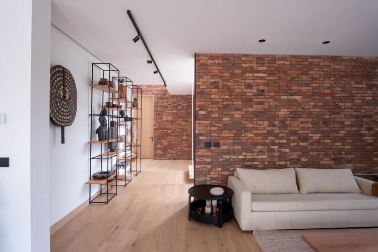 Casa Masa y Luz / Estudio i - Fotografía interior, Sala de estar, Madera, Ladrillo, Iluminación