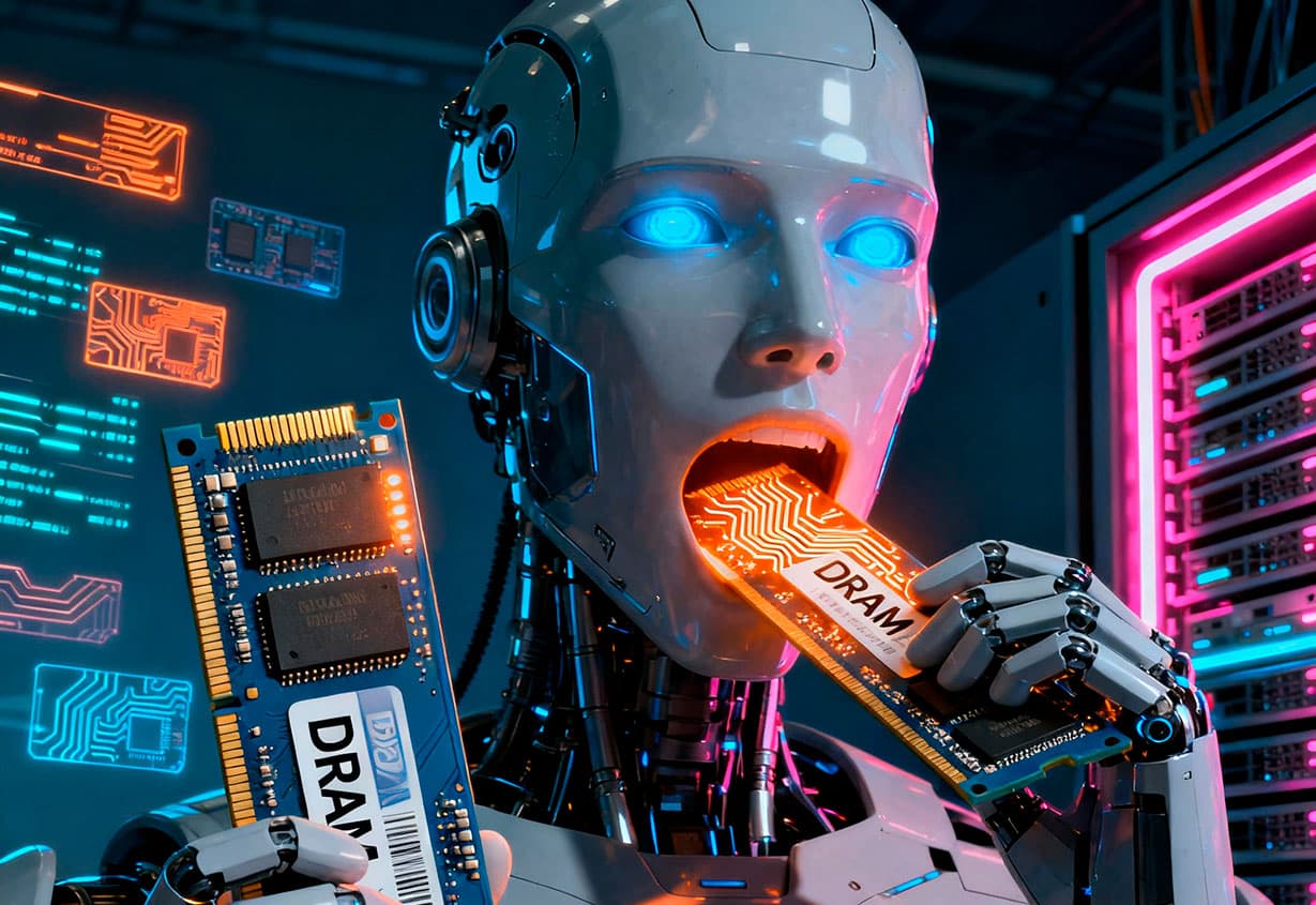 Aumento precio memoria DRAM servidores auge IA reduccion produccion