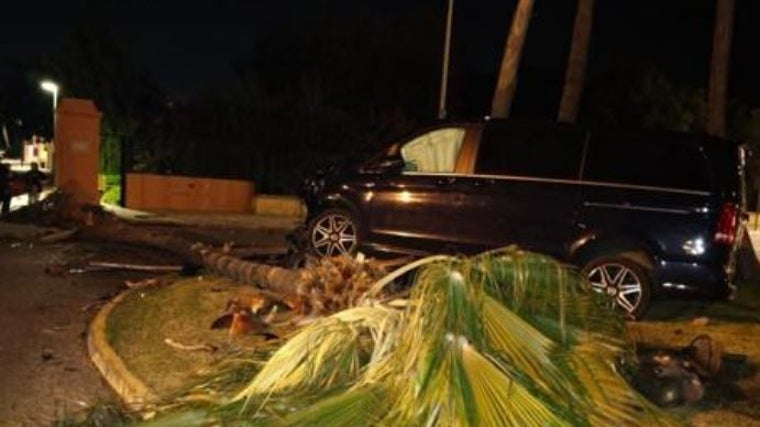 La imagen del vehículo tras el accidente