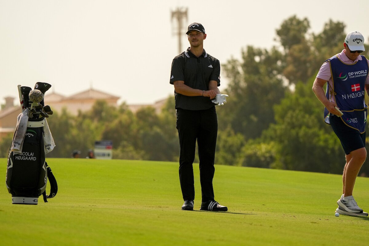 Nicolai Hojgaard esta semana en el Jumeirah Golf Estates. © Golffile