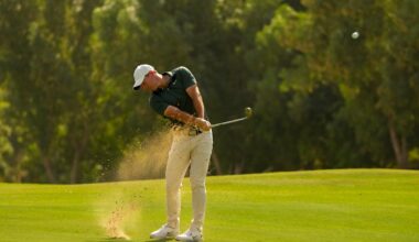 Rory McIlroy durante la primera jornada del DP World Tour Championship 2025. © Golffile