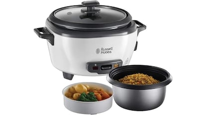 Vista de la arrocera Russell Hobbs con descuento en Amazon.