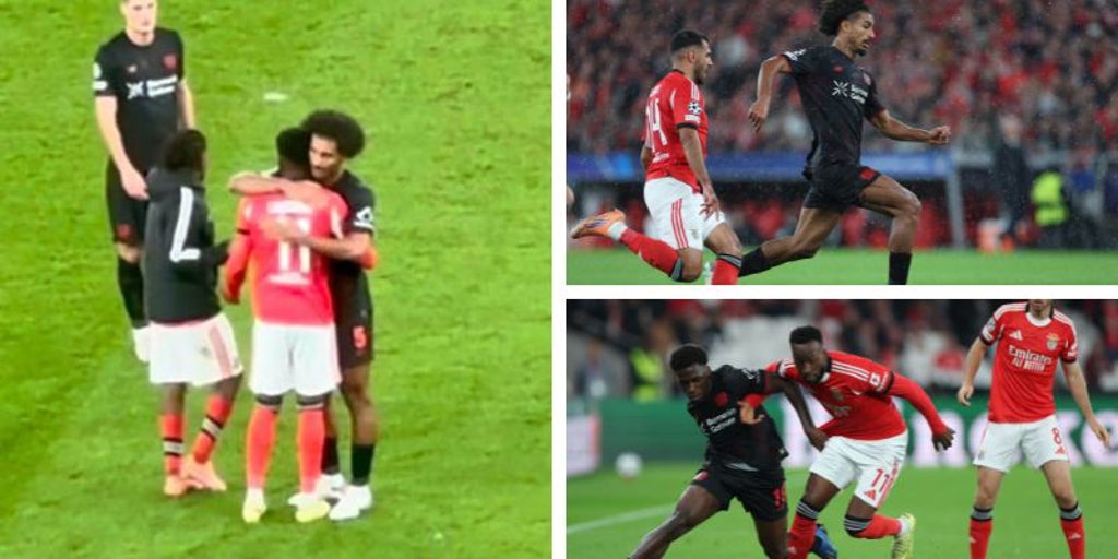 Reencuentro 'sevillista' en la Champions: Lukebakio y Badé se funden en un abrazo tras el Benfica