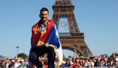 Djokovic: "Si pudiera retirarme en los JJOO con la bandera de serbia, sería estupendo". Foto: Gettyimages