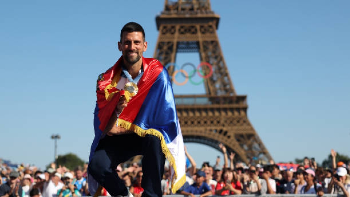 Djokovic: "Si pudiera retirarme en los JJOO con la bandera de serbia, sería estupendo". Foto: Gettyimages