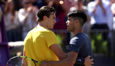 Draper, sobre Alcaraz y Sinner: "Ha sido duro verlos en pista, porque estaba esforzándome al máximo para alcanzarlos". Foto: Gettyimages
