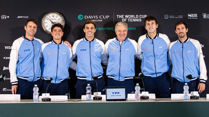 El equipo argentino de la Davis. (Prensa AAT)