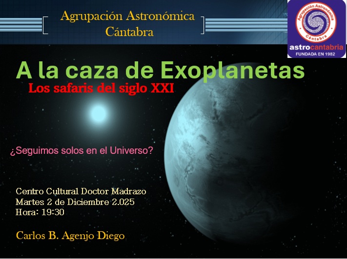 "A la caza de exoplanetas: Los safaris del siglo XXI", charla de AstroCantabria