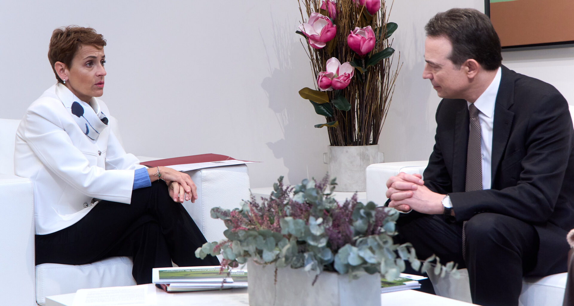 Arranca el Plan de Participación Pública de la Red Troncal en Navarra con un encuentro entre la Presidenta María Chivite y el Consejero Delegado de Enagás, Arturo Gonzalo