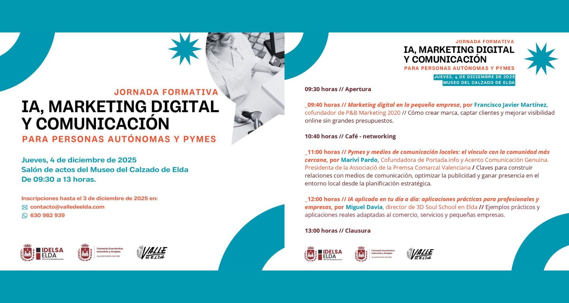 Idelsa organiza una jornada formativa sobre Inteligencia Artificial, marketing digital y comunicación dirigido a pymes y autónomos