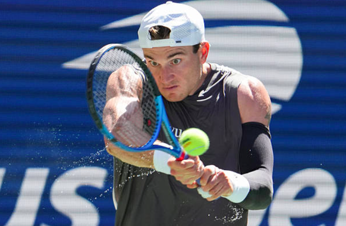 Jack Draper disputando el US Open. Fuente: Getty