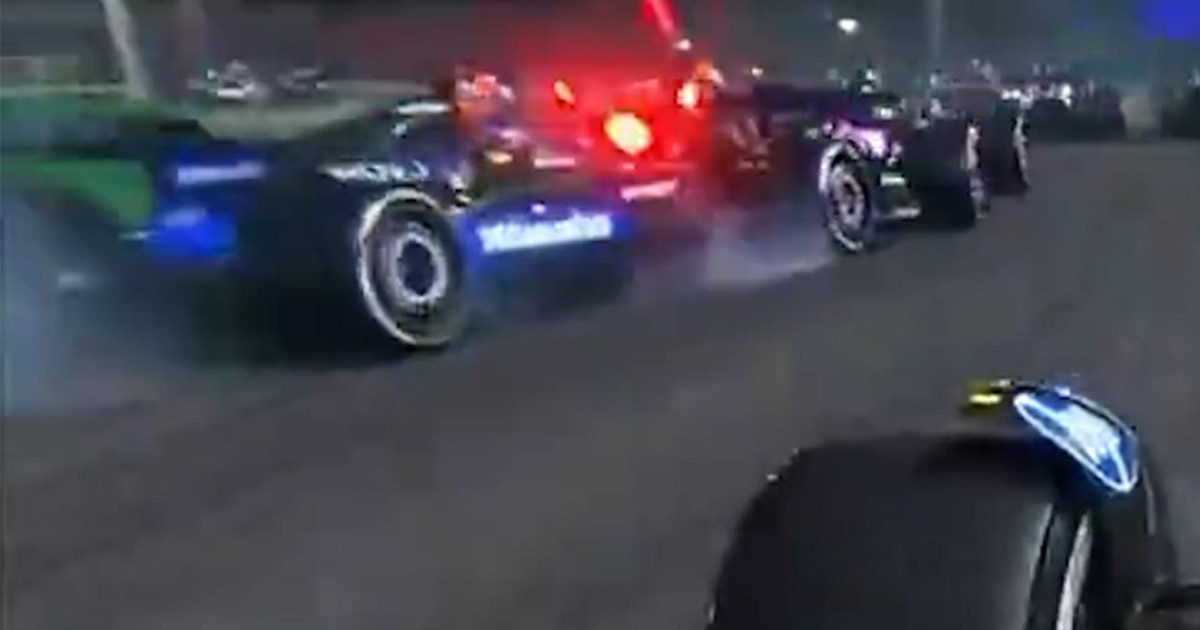 El problema que sufrió el Alpine de Colapinto por un toque de Albon en el inicio del GP de Las Vegas de la F1