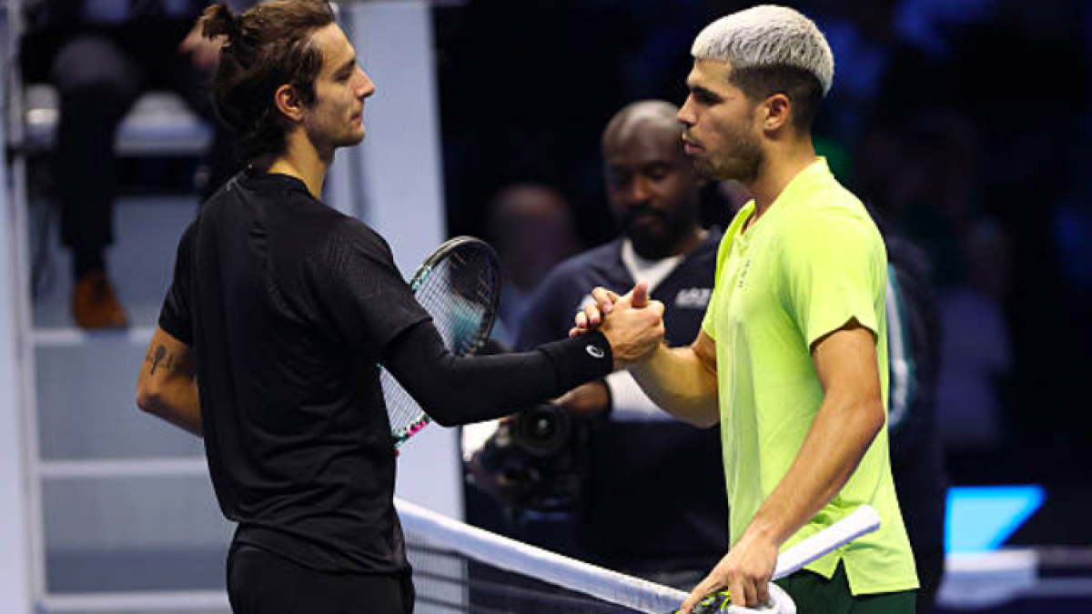 Lorenzo Musetti define a Carlos Alcaraz. Fuente: Getty