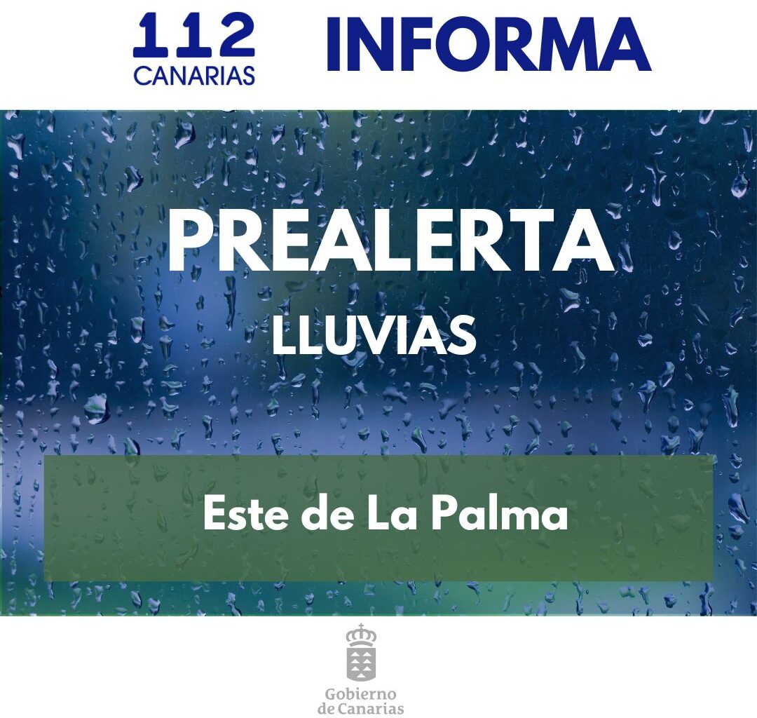 PEFMA Prealerta por lluvias Este de La Palma