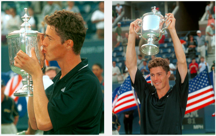 Marat Safin posa con el título del US Open 2000, su primer Grand Slam. Fuente: Getty