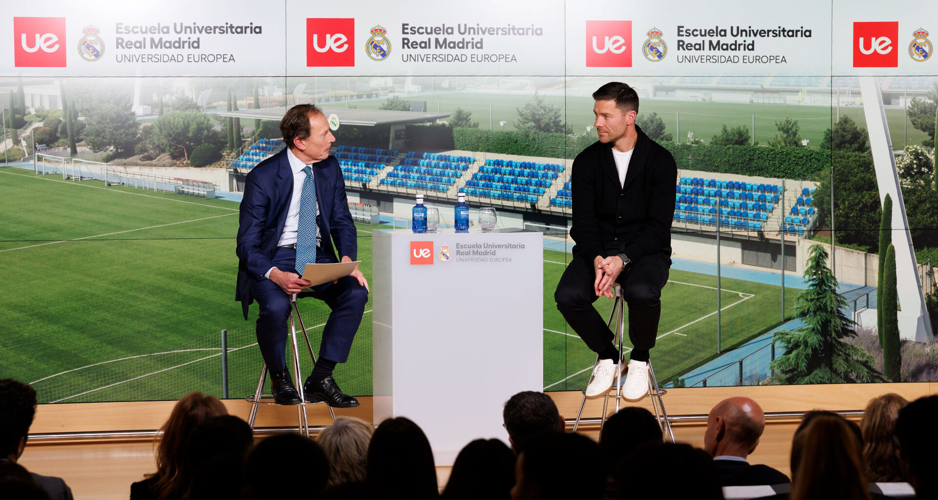 Xabi Alonso, en el acto de apertura del curso 2025/26 de la Escuela Universitaria Real Madrid Universidad Europea