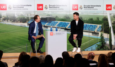 Xabi Alonso, en el acto de apertura del curso 2025/26 de la Escuela Universitaria Real Madrid Universidad Europea