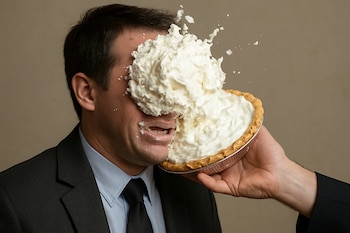 El lanzamiento de pasteles en