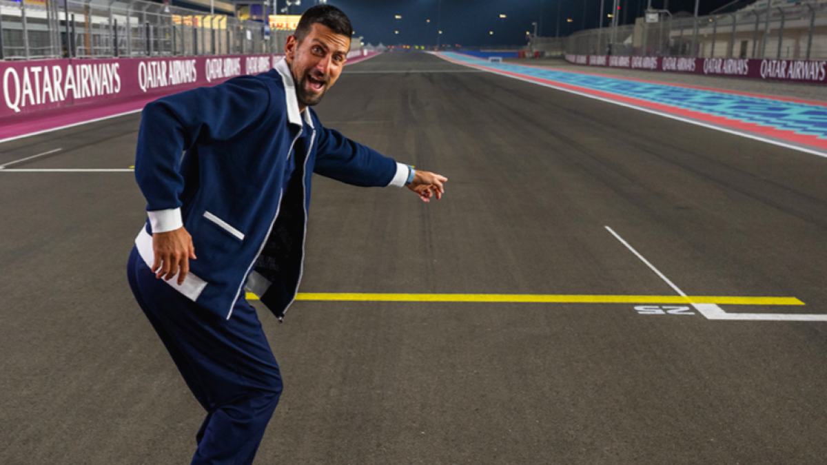 Novak Djokovic disfruta en el Gran Premio de Catar. Fuente: Getty