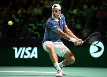 Francisco Cerúndolo en acción ante