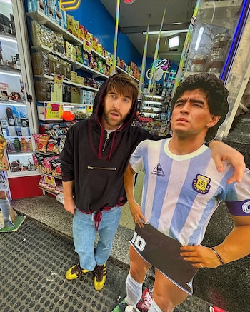 Recuerdo maradoneano en las calles