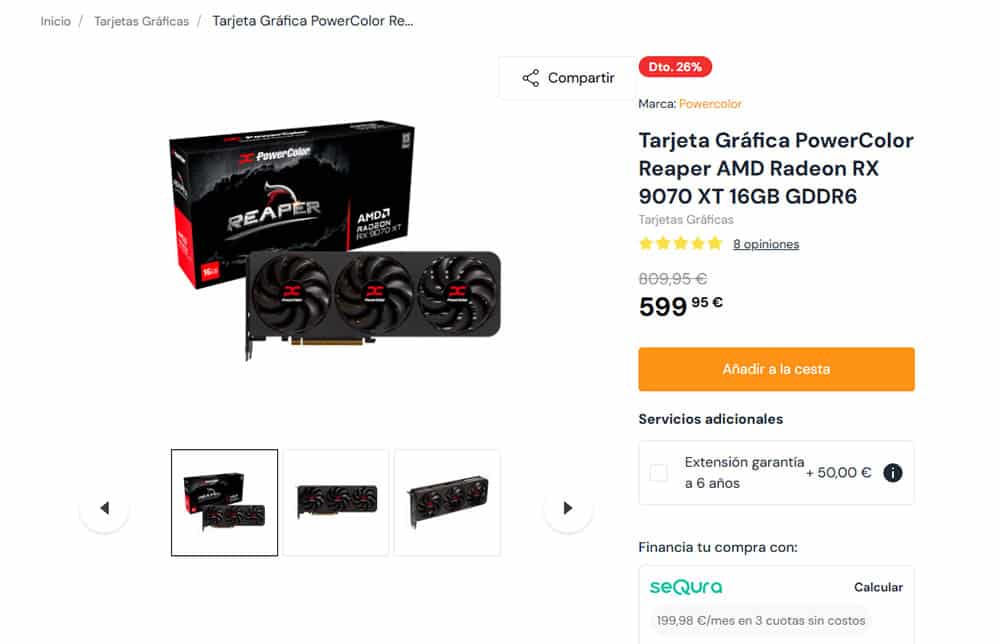 RX 9070 XT gráfica precio