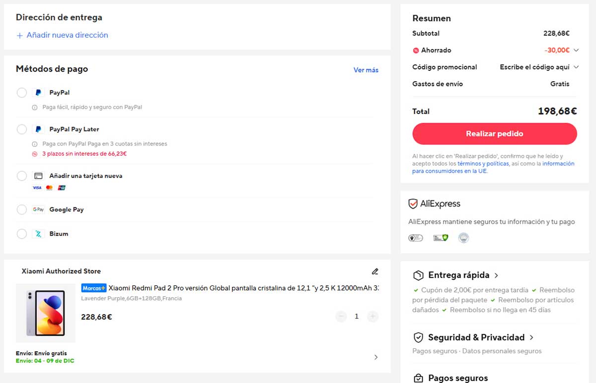 Oferta por el tablet Redmi Pad 2 Pro