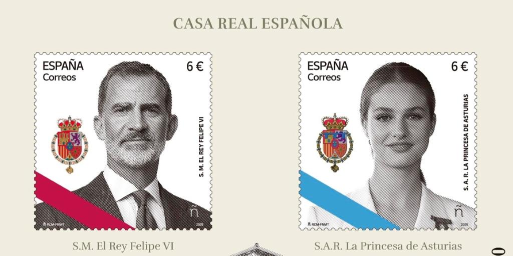 Correos emite dos sellos con la imagen de Felipe VI y la Princesa Leonor en homenaje a la monarquía parlamentaria