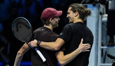 Sinner y Zverev se encuentran hasta de vacaciones: coincidieron en un avión camino de Maldivas. Foto: Gettyimages