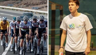 Pogačar, con la bici de día... y con la pala de noche