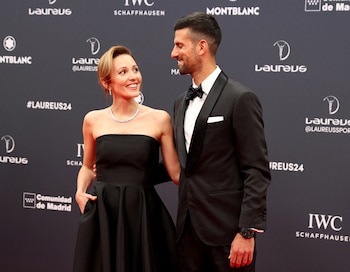 Novak Djokovic y su esposa