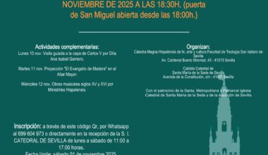 MAÑANA LUNES COMENZARÁN LAS NUEVAS JORNADAS DE LA CÁTEDRA MAGNA HISPALENSIS