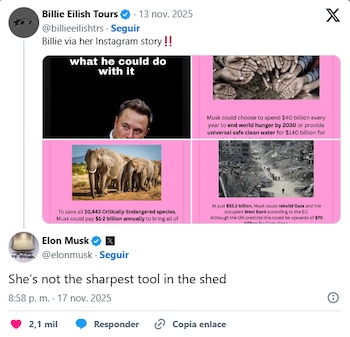 Billie Eilish compartió infografías de