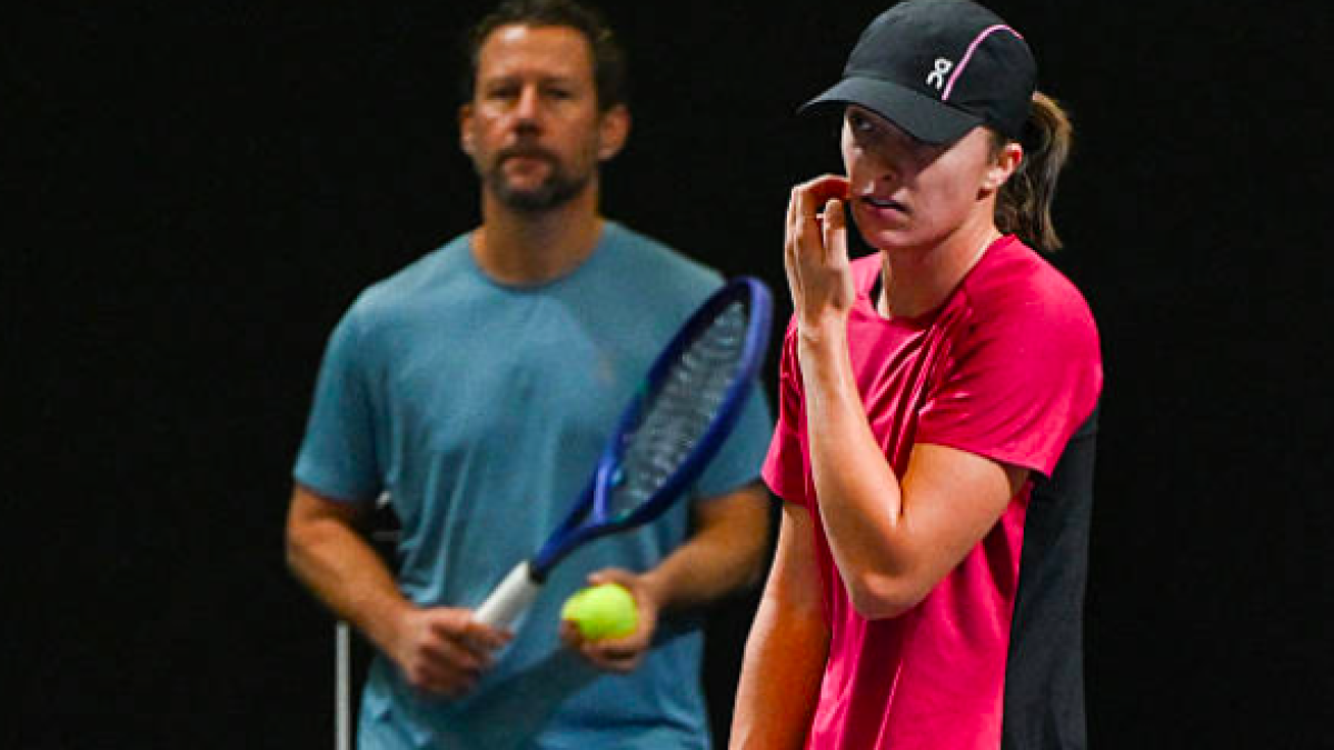 Wim Fissette habla de su trabajo con Iga Swiatek. Fuente: Getty