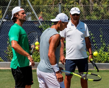 Rafa Nadal, junto a Toni