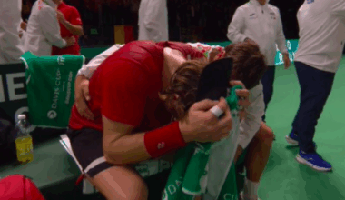 Zizou Bergs, hundido tras su derrota ante Cobolli en Copa Davis. Fuente: Getty