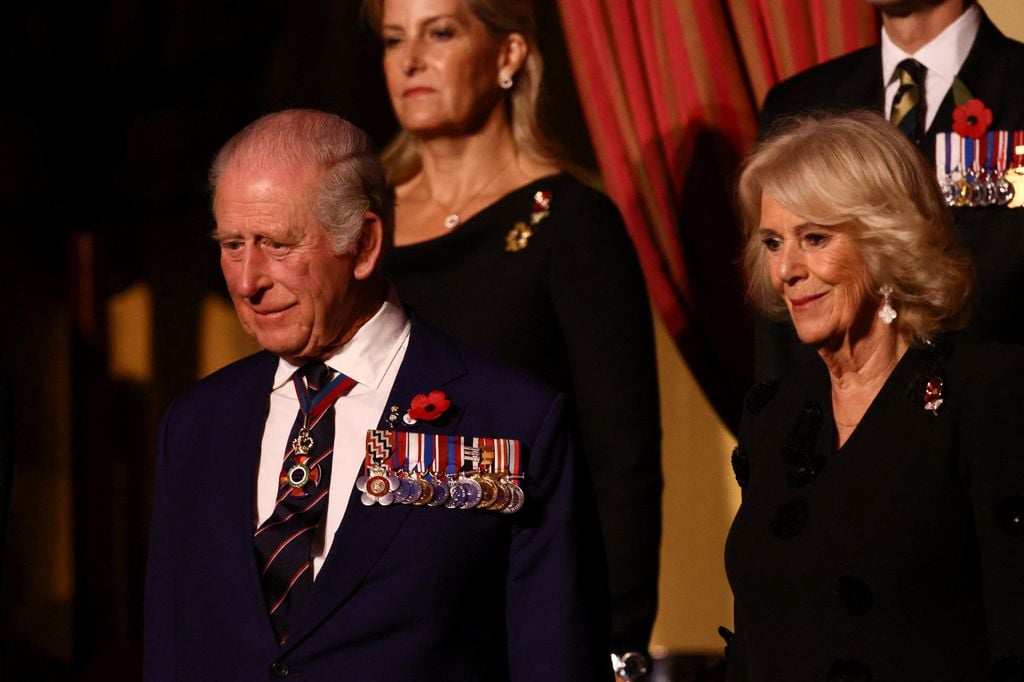 Los reyes Carlos y Camilla, durante el evento en la capital británica