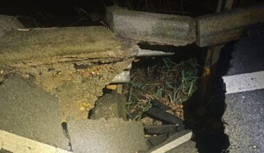 La SE-20 seguirá cortada por los daños ocasionados por la borrasca Claudia