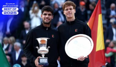 Carlos Alcaraz y Jannik Sinner se enfrentaron seis veces en la temporada 2025.