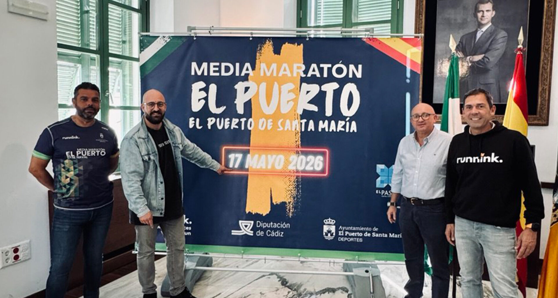 El alcalde Germán Beardo presenta la Media Maratón El Puerto 2026, que celebrará su segunda edición el 17 de mayo