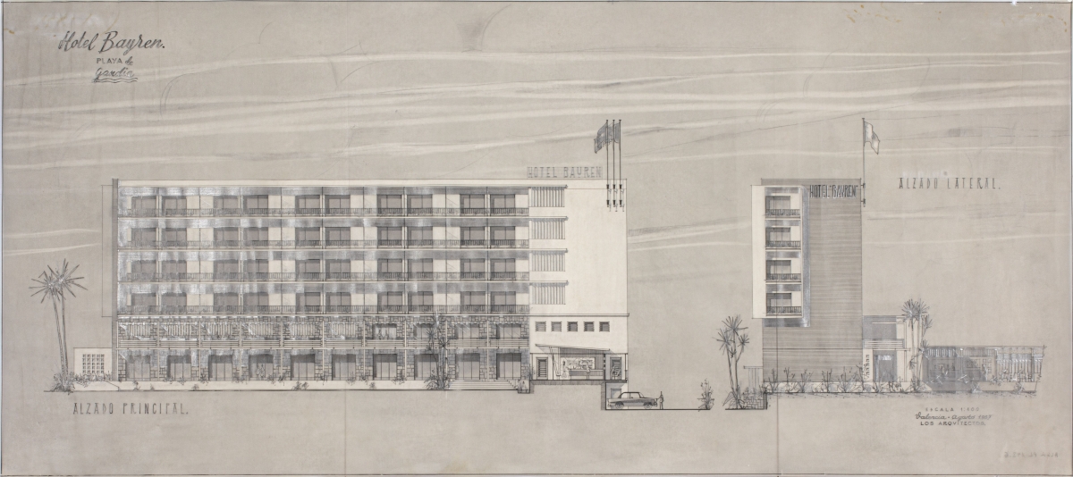 Luís Gay Ramos. Hotel Bayrén, Playa de Gandia, 1957. Biblioteca Valenciana Nicolau Primitiu. Fondo Luís Gay.