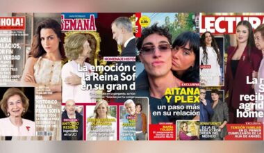 Las portadas de las revistas del corazón: María Palacios, mujer de Lequio, Antonio Resines, en la UCI y Aitana y Plex